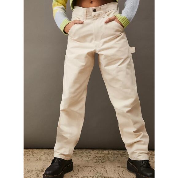 Stan Ray Stanley Painter Pants Cream Cargo High Waisted Women’s Size 28 Vintage - Picture 2 of 11